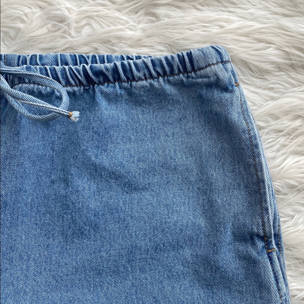 H&M | Light Blue Denim Drawstring Shorts - Picture 4 of 11
